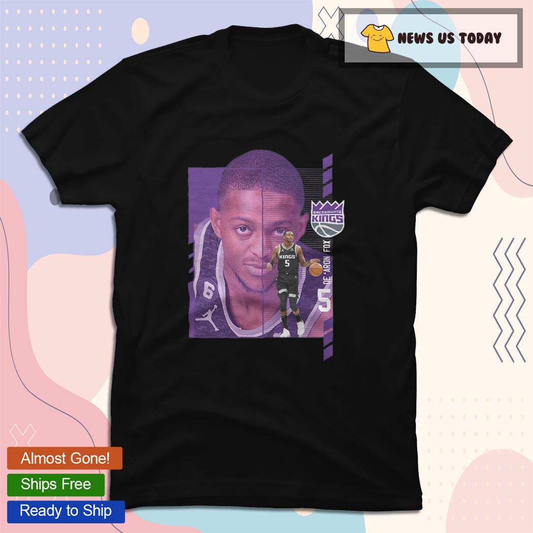 De'Aaron Fox name and number jump pass shirt