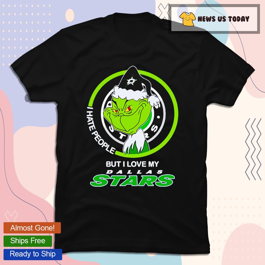 Grinch I Hate People But I Love My Dallas Stars T-Shirt