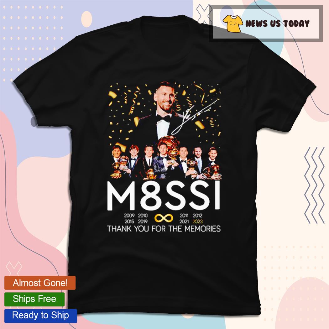 Messi 8 Ballon D Or 2023 Thank You For The Memories Shirt
