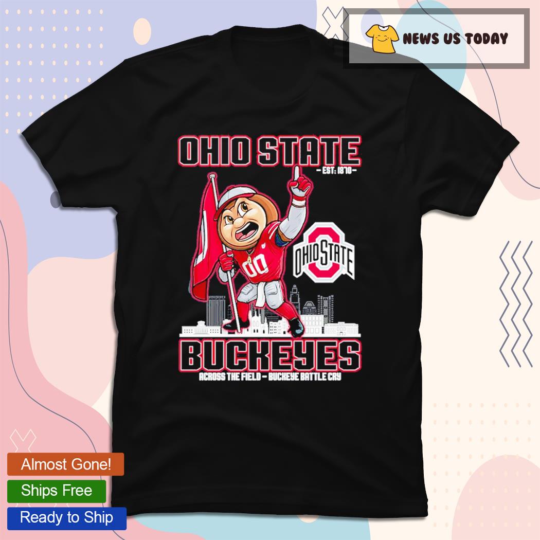 Ohio State Buckeyes Across The Field Buckeye Battle Cry EST 1870 T-Shirt