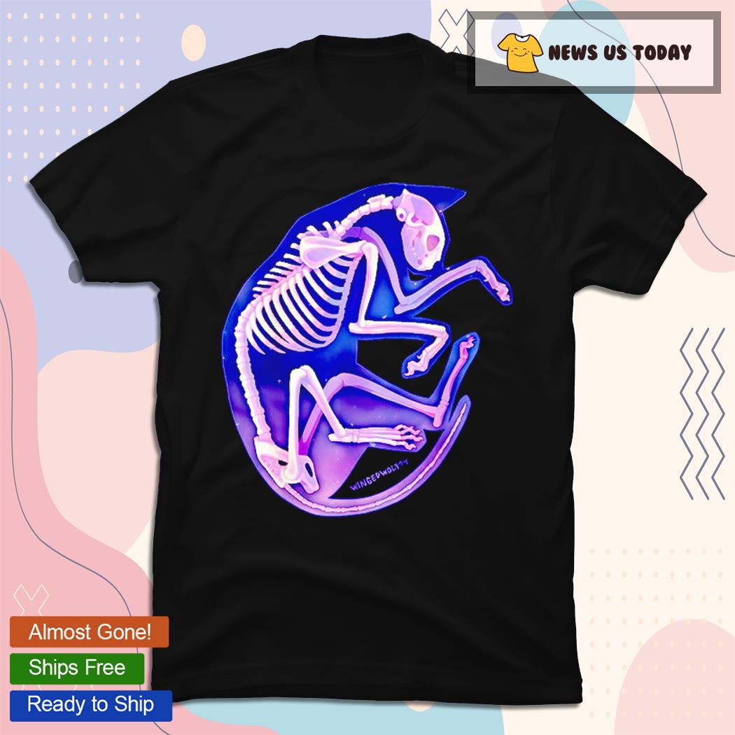 Skeleton Galaxy Cat T-Shirt