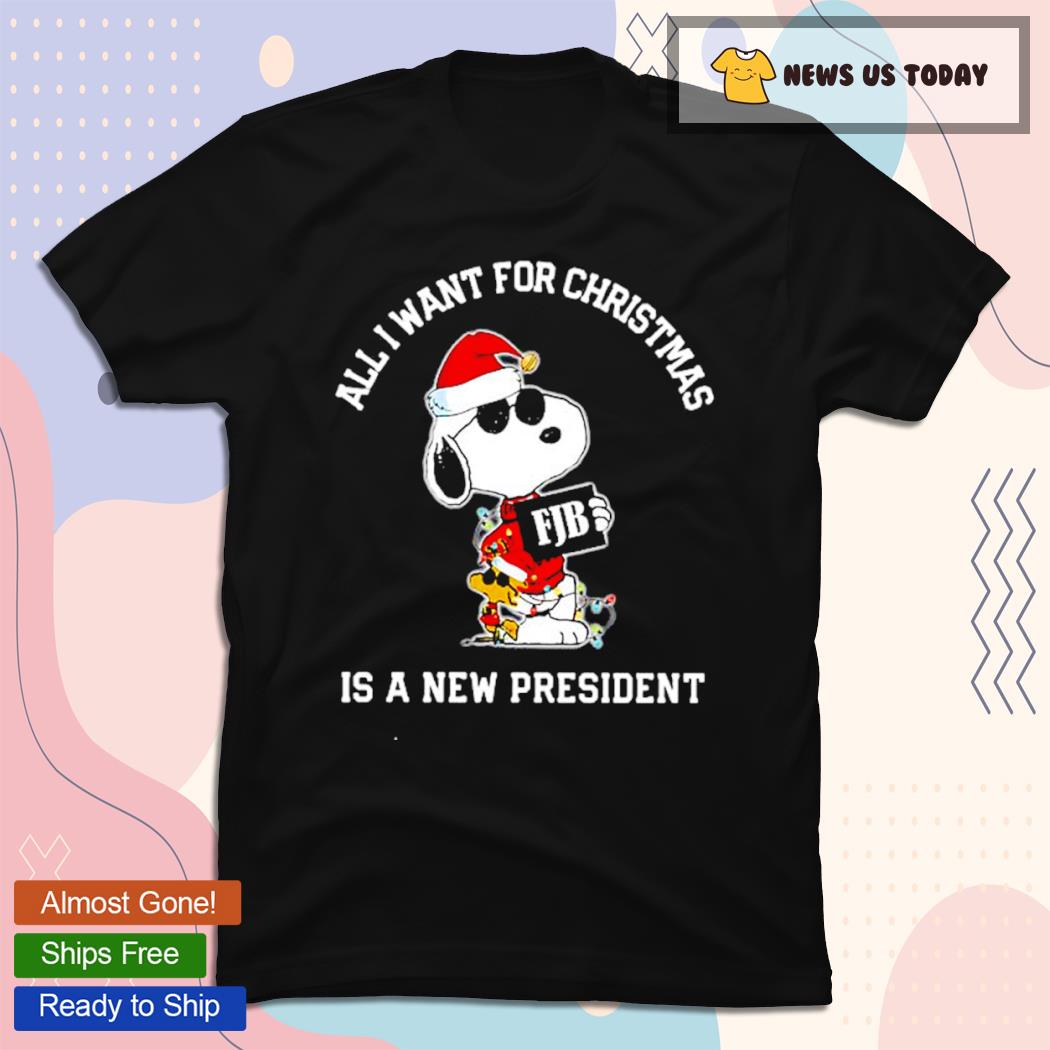 Snoopy All I Want For Christmas Is A New President T-Shirt
