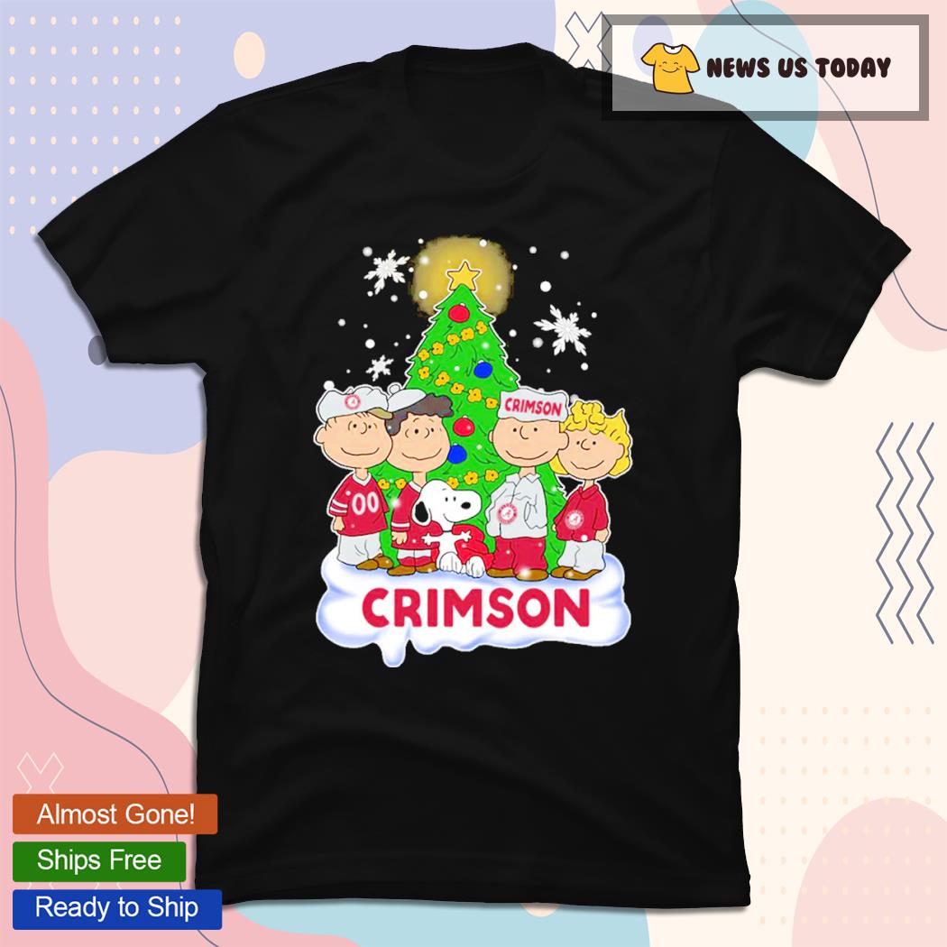 Snoopy The Peanuts Alabama Crimson Tide Christmas T-Shirt